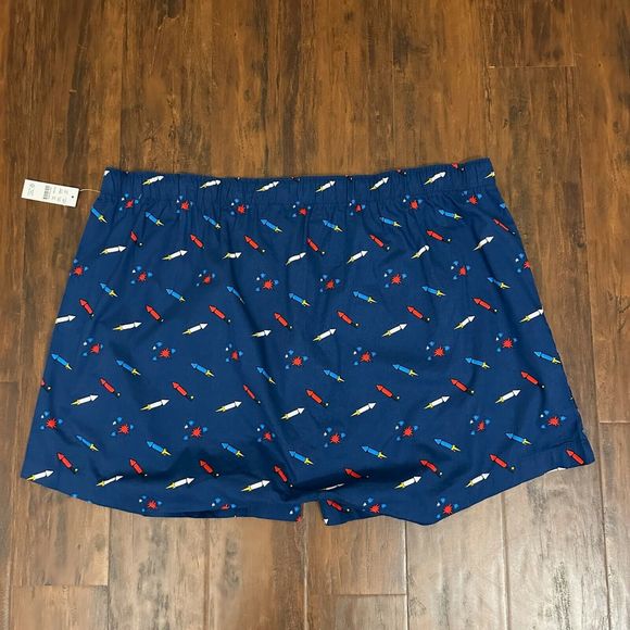 NWT J. CREW Mens Fireworks Printed Boxer Shorts in Dark Blue #AP860 - Picture 3 of 8